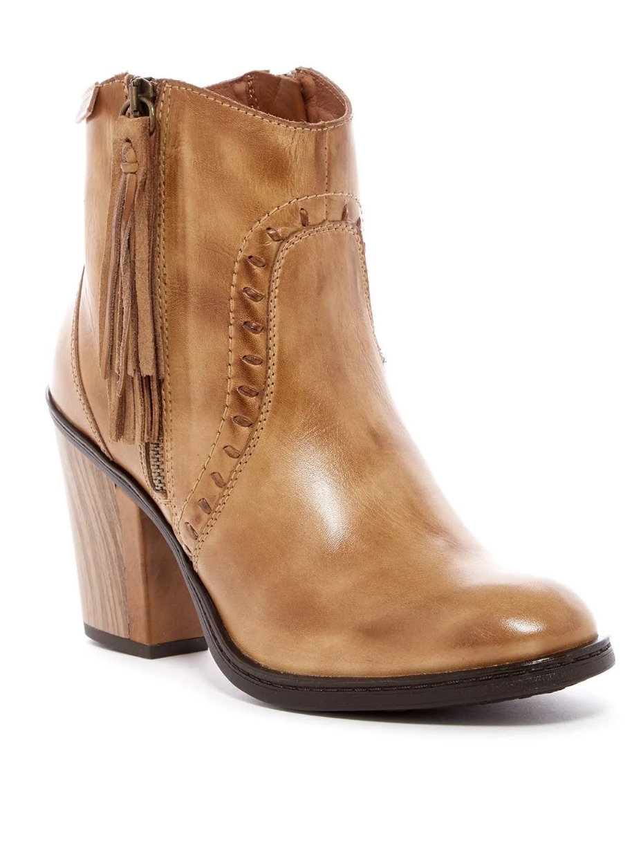 Pikolinos Heeled Leather Booties Tassel Zipper Pull Sz Eu 38 Or Us 7.5-8